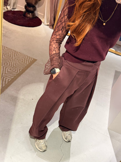 Hailey pantalon bordeaux