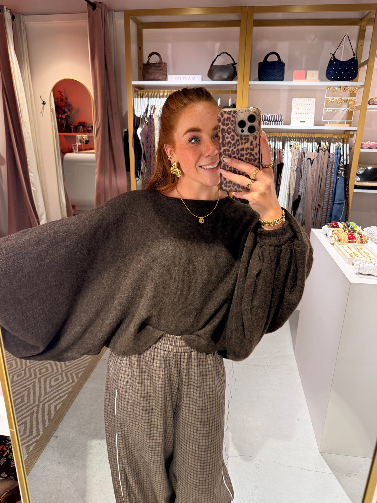 Annemarie knitted top brown