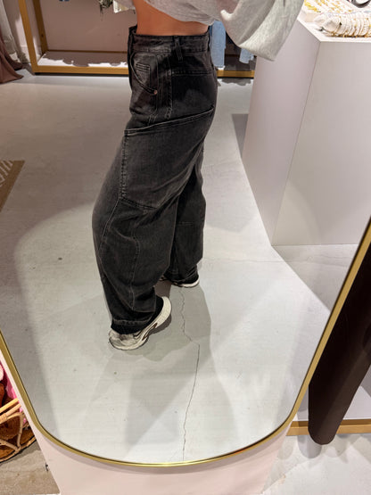 Balloon jeans pockets grey