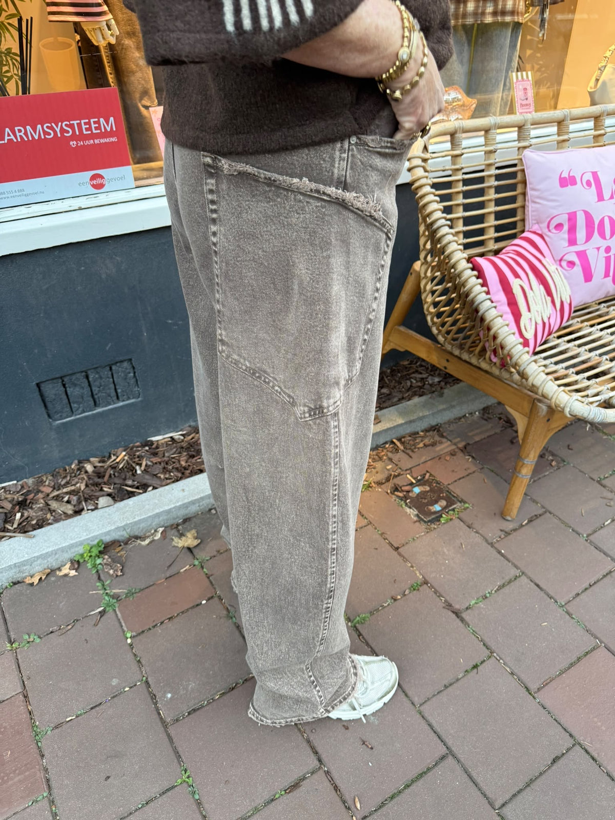 Ballon pockets jeans brown