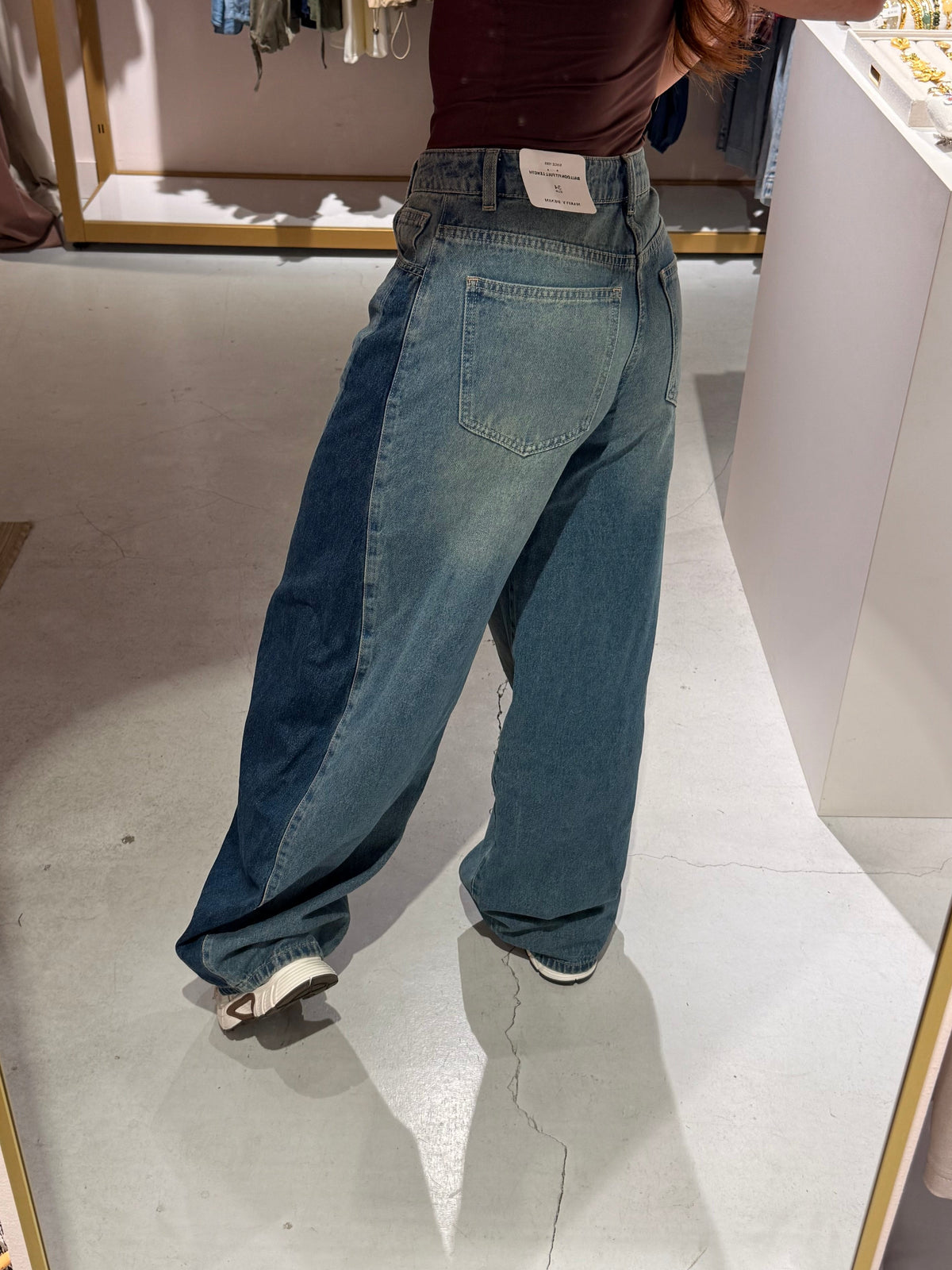 Ballon jeans dark patch