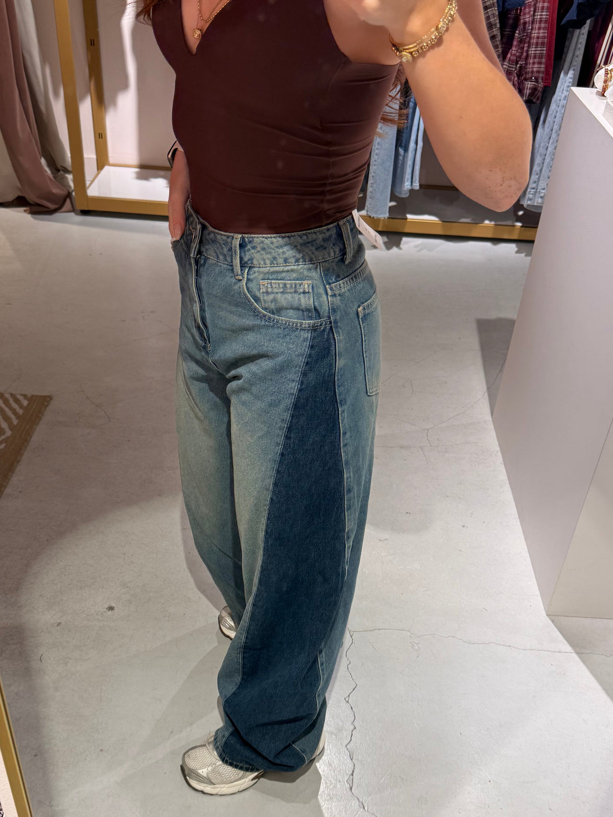 Ballon jeans dark patch