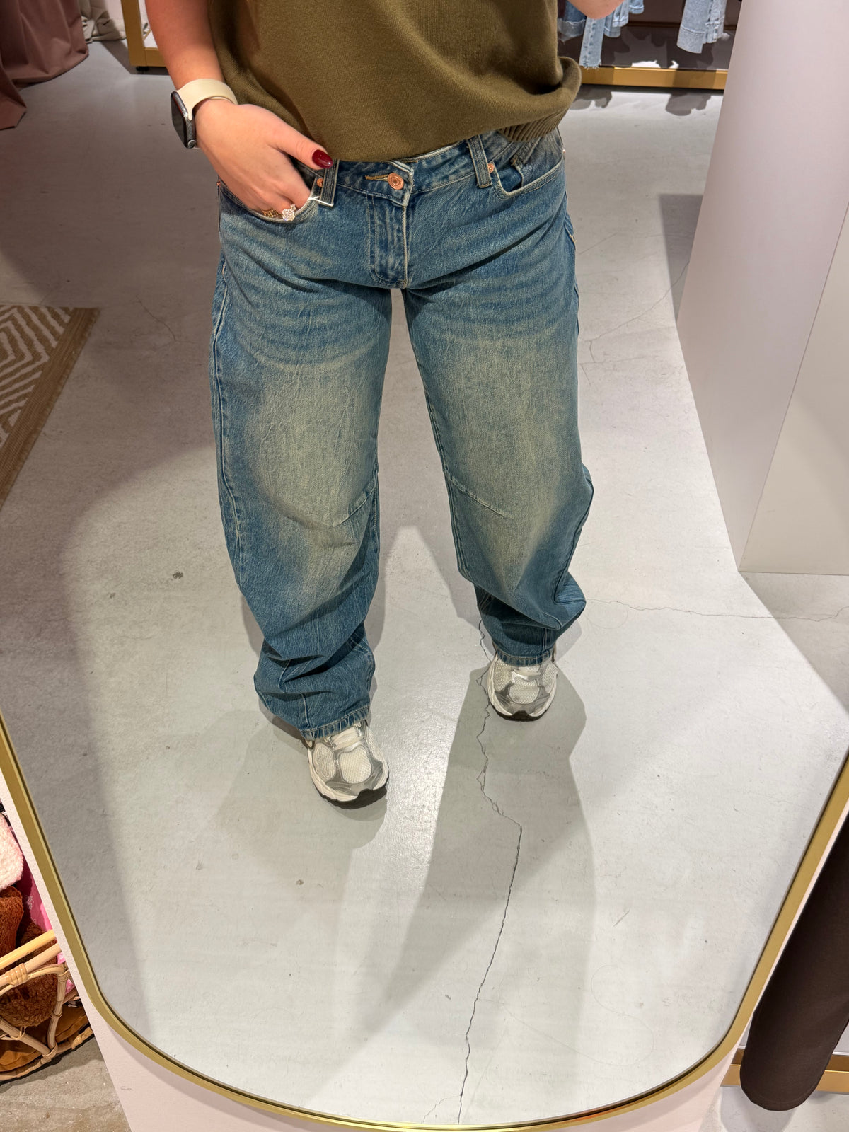 Dirty wash ballon jeans