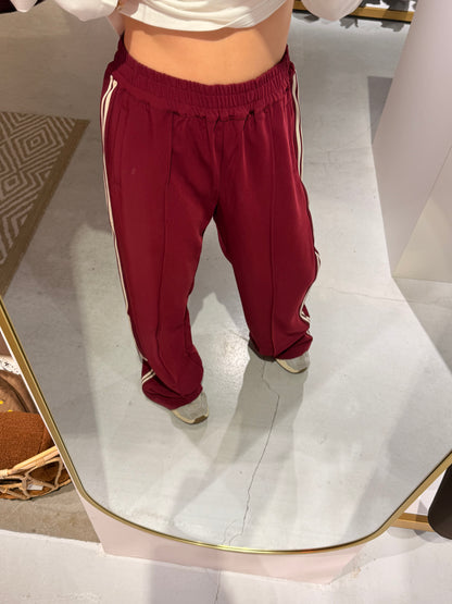 Stripe pants bordeaux