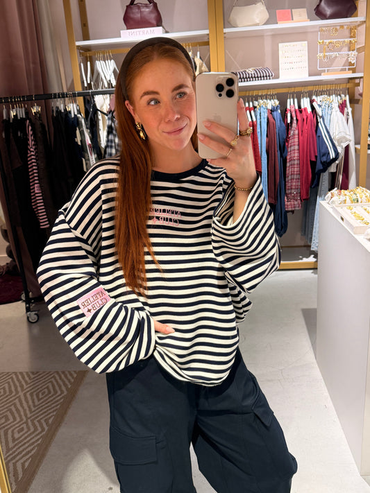 Striped longsleeve navy