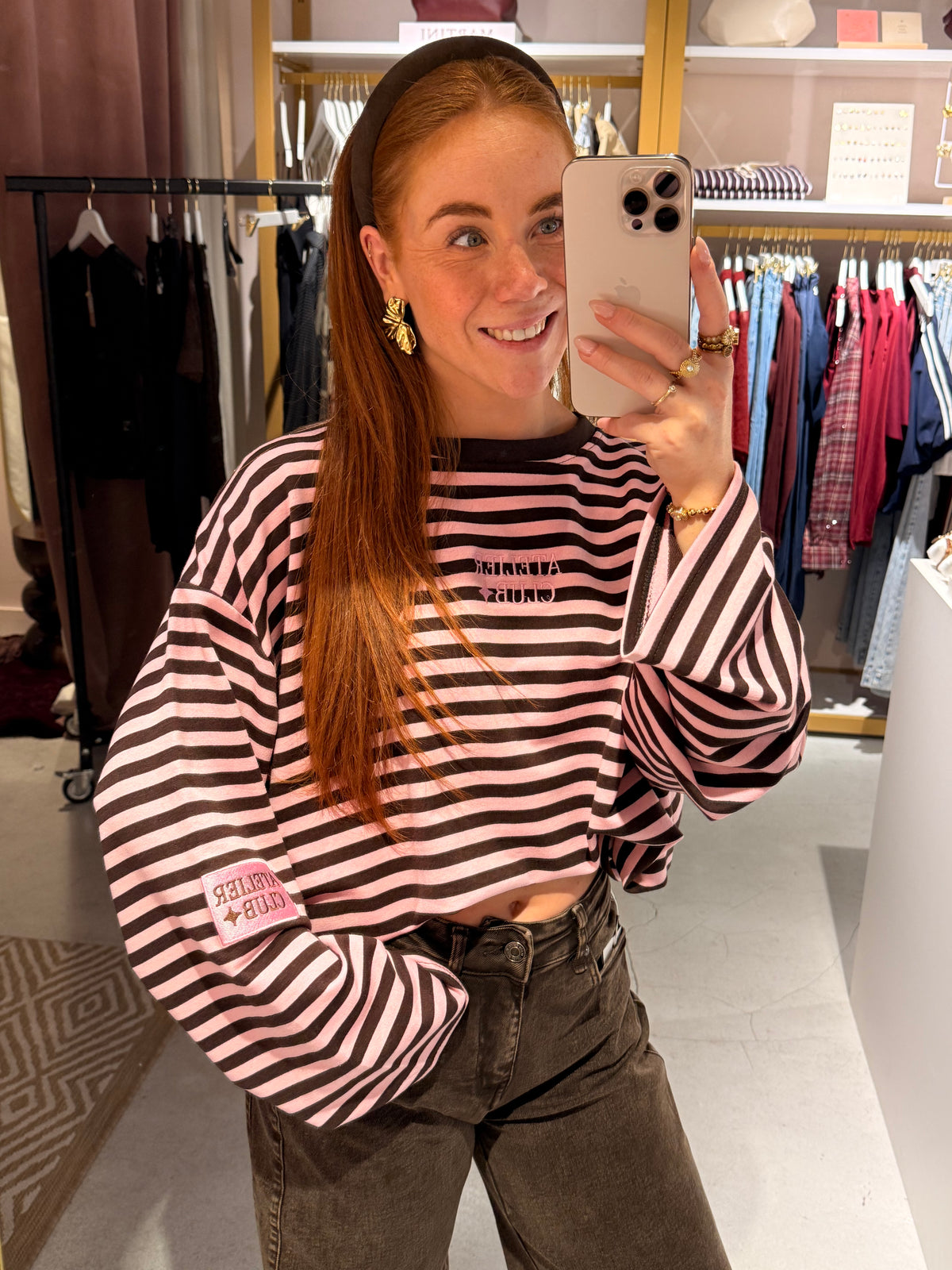 Striped longsleeve brown