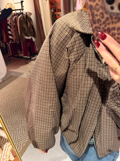 Check jacket brown