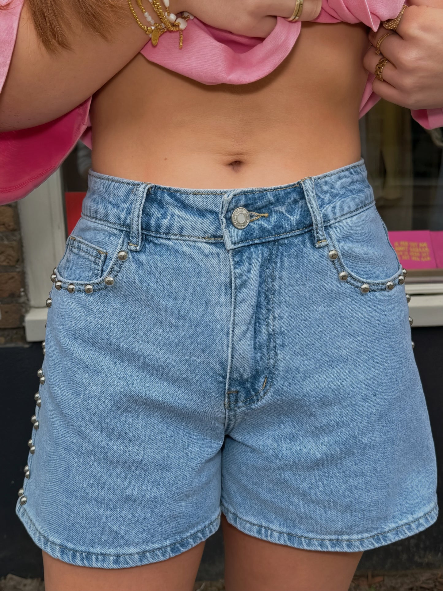 Jeans short studs