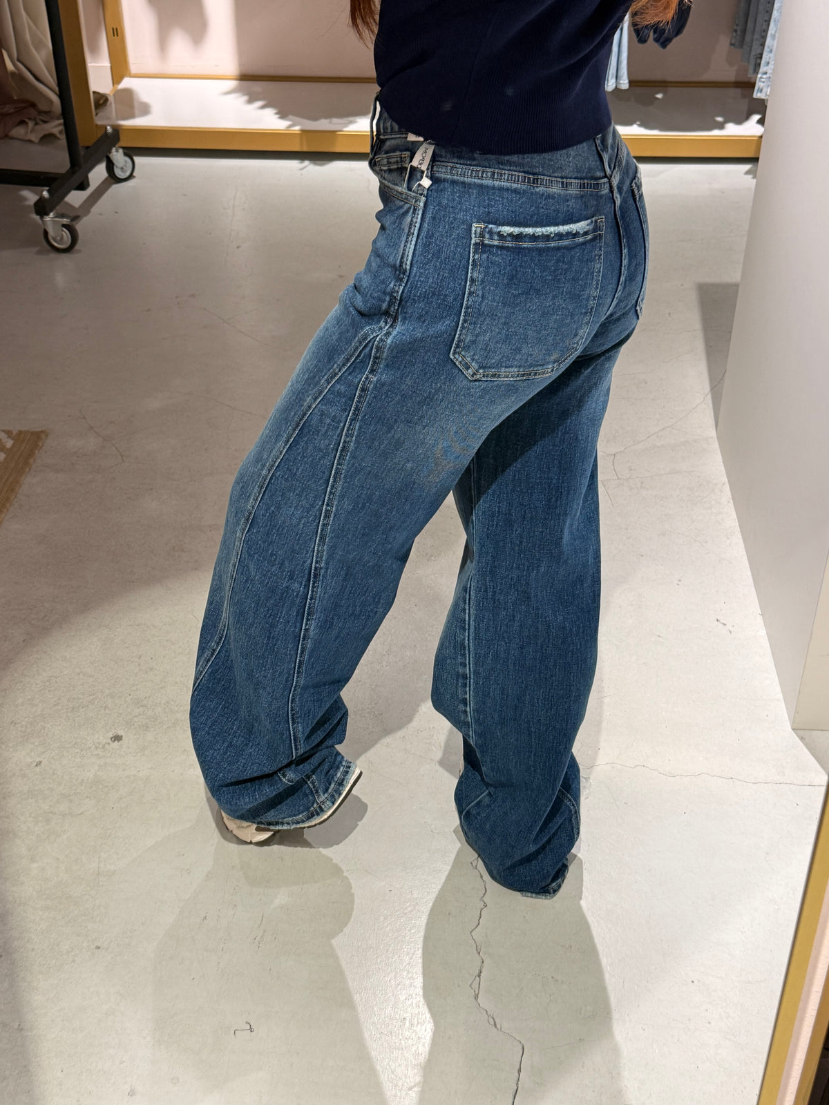 Straight jeans darkblue contour