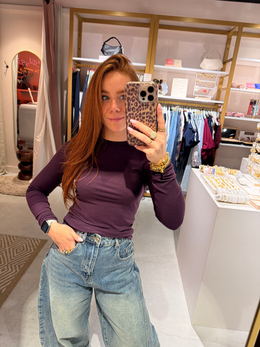 Plum longsleeve soft