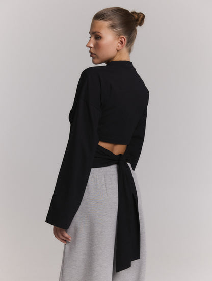 Feather longsleeve zwart - Refined Department