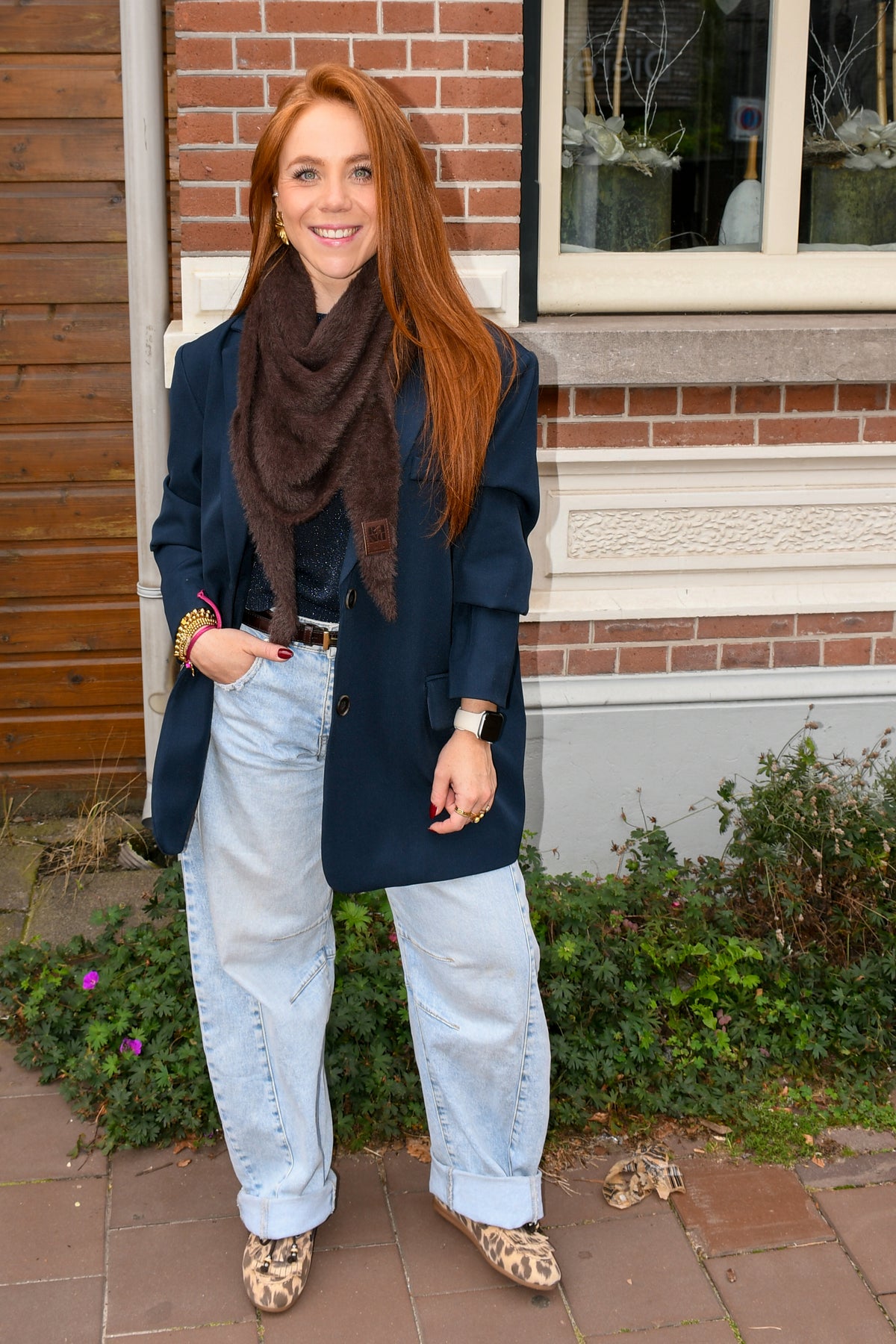 Oversized blazer navy