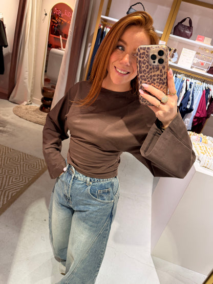 Longsleeve taille brown