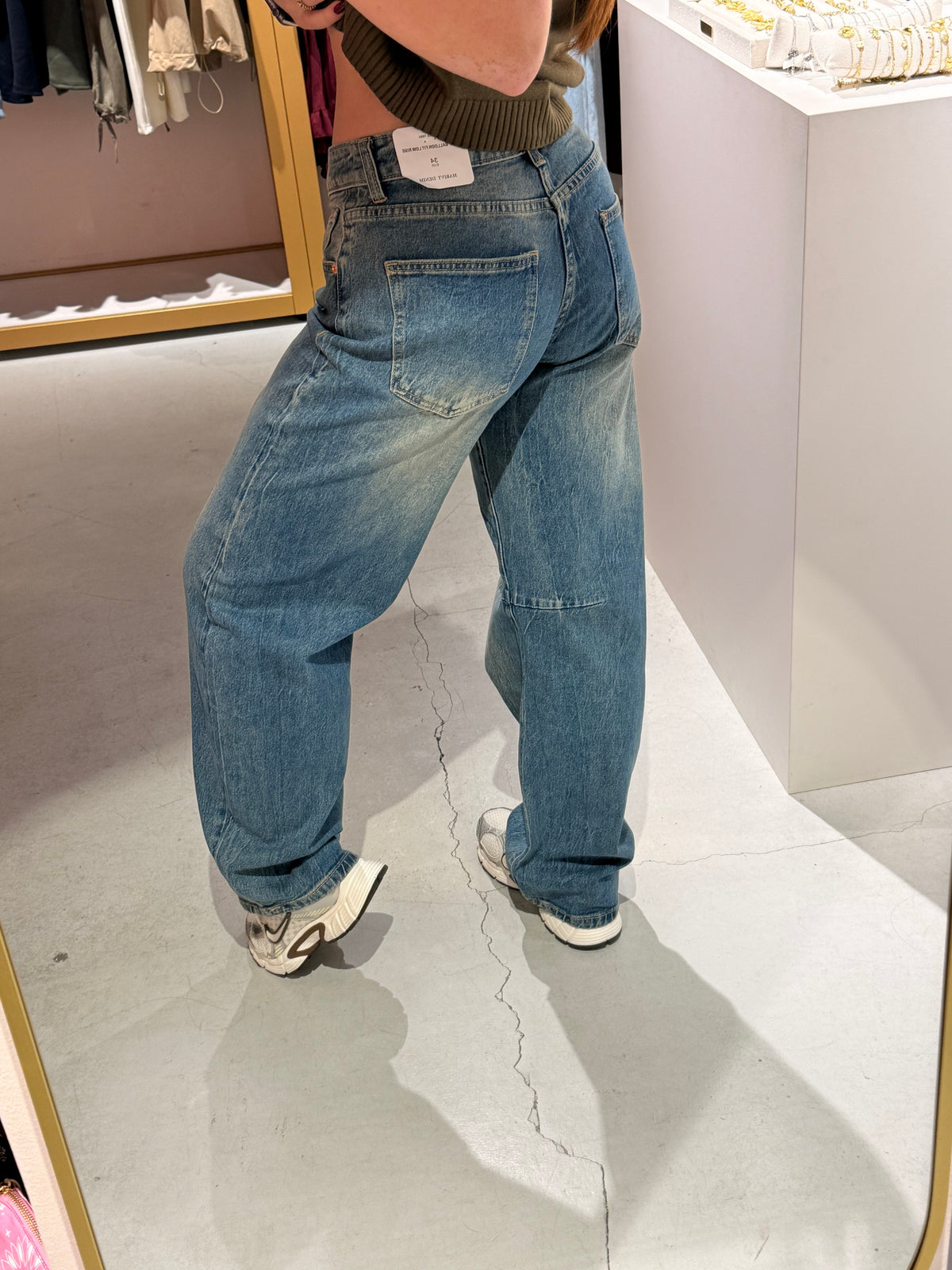 Dirty wash ballon jeans