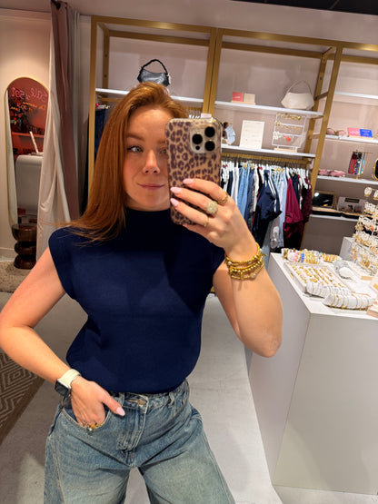 Navy spencer top