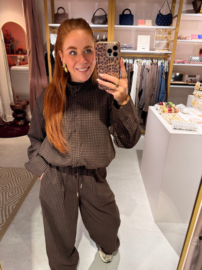 Lana pants check brown