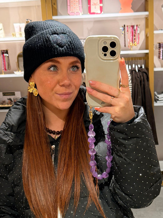 Heart beanie
