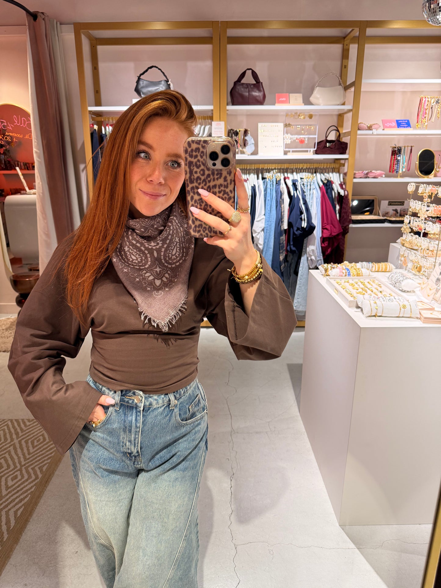 Longsleeve taille brown