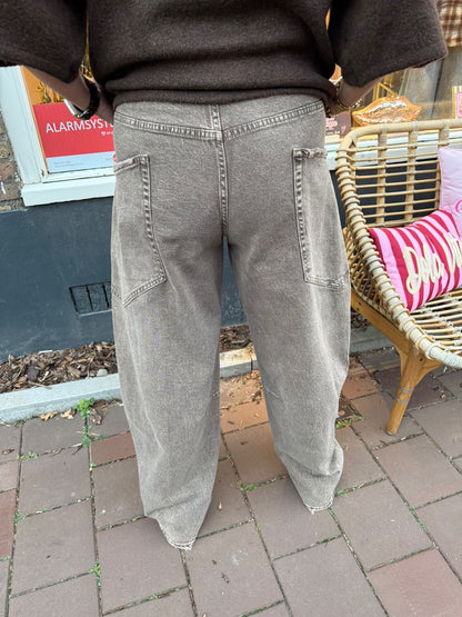 Ballon pockets jeans brown