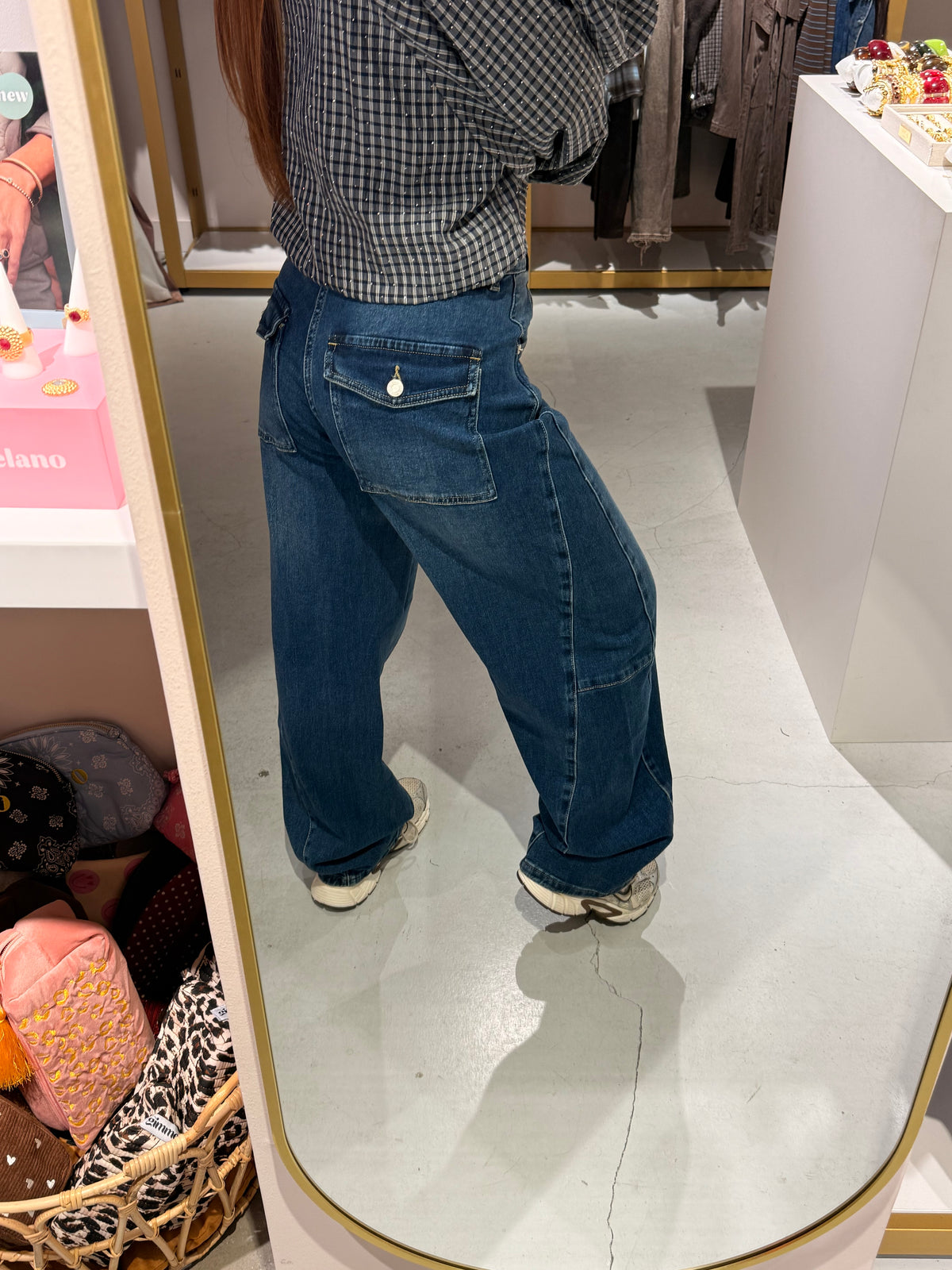 Barrel jeans dark denim