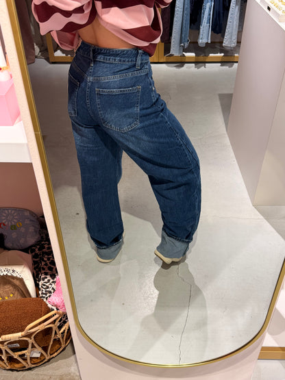 Barrel jeans dark denim tall