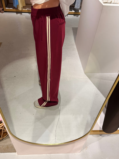 Stripe pants bordeaux
