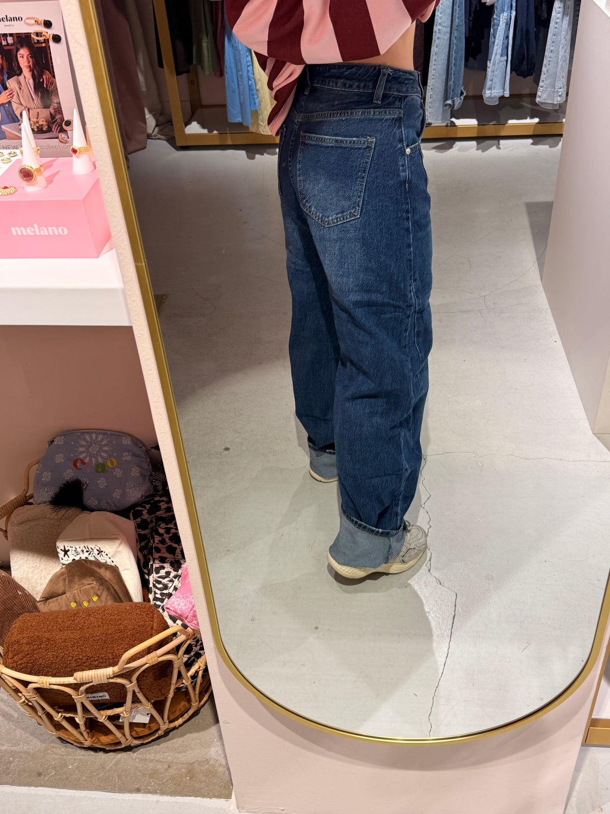 Barrel jeans dark denim tall