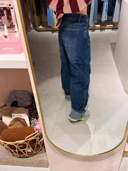 Barrel jeans dark denim tall