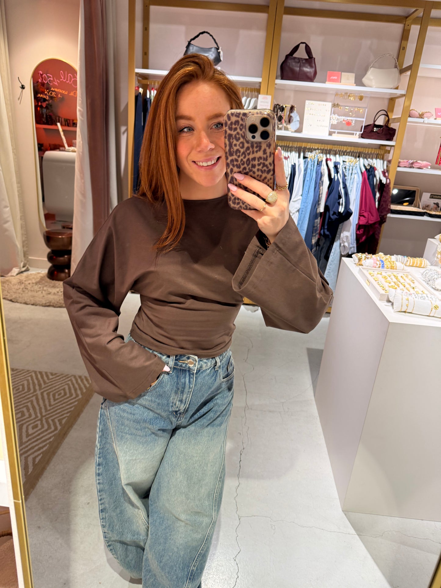 Longsleeve taille brown