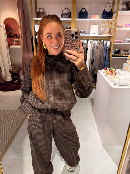 Lana pants check brown