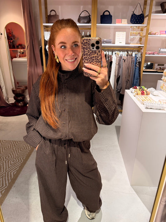 Lana pants check brown