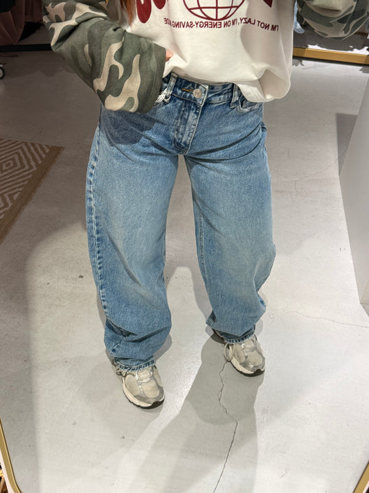 Barrel jeans mid blue