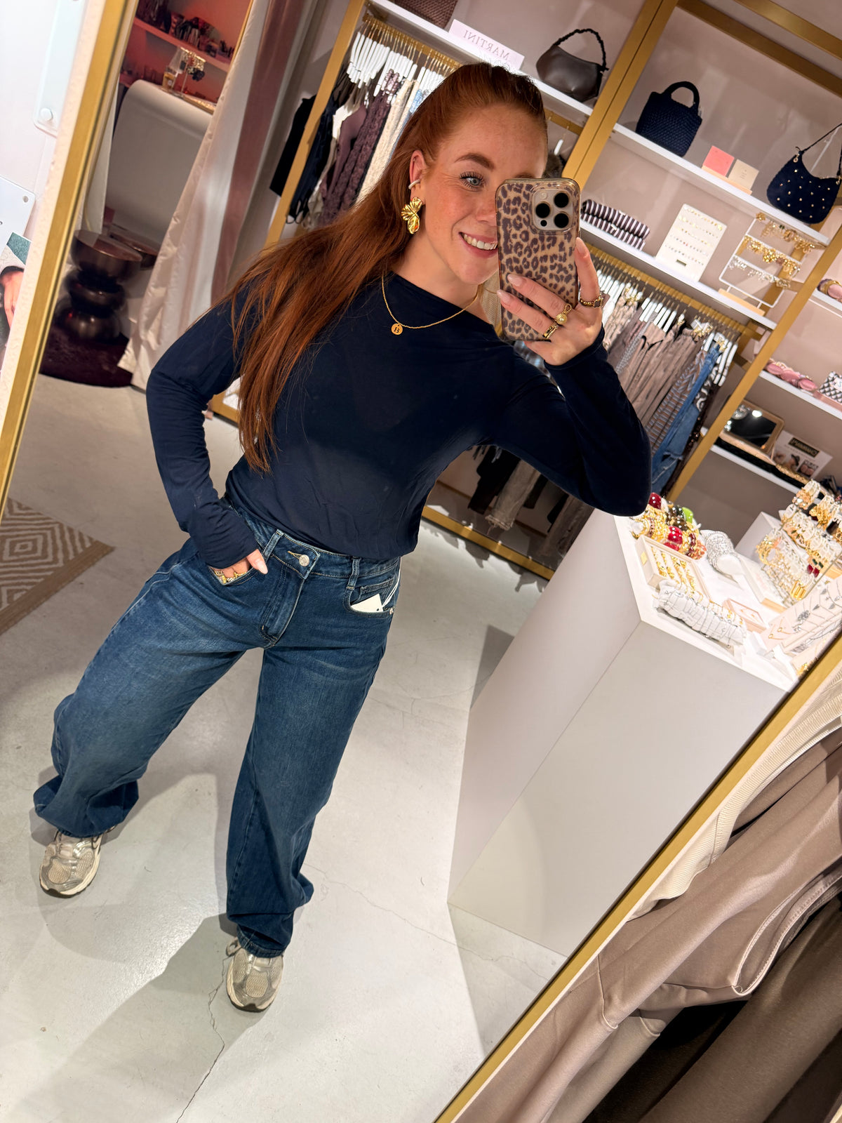 Barrel jeans dark denim