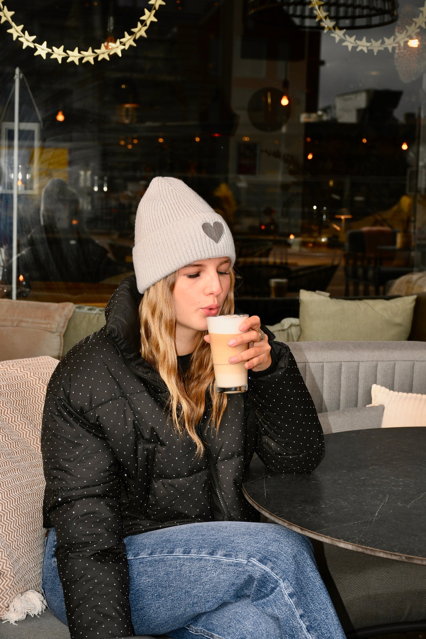 cropped puffer jacket strass