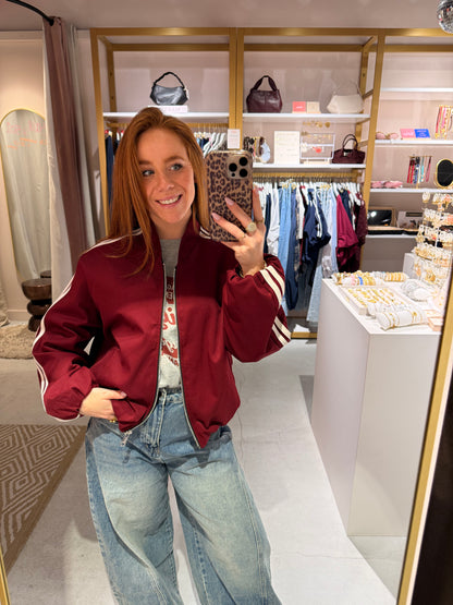 Bordeaux stripes jacket