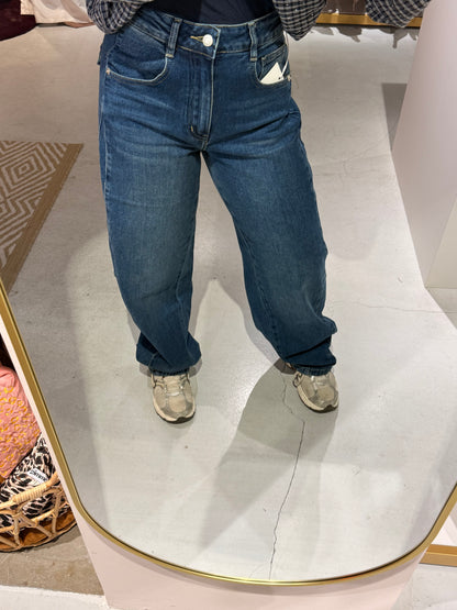 Barrel jeans dark denim