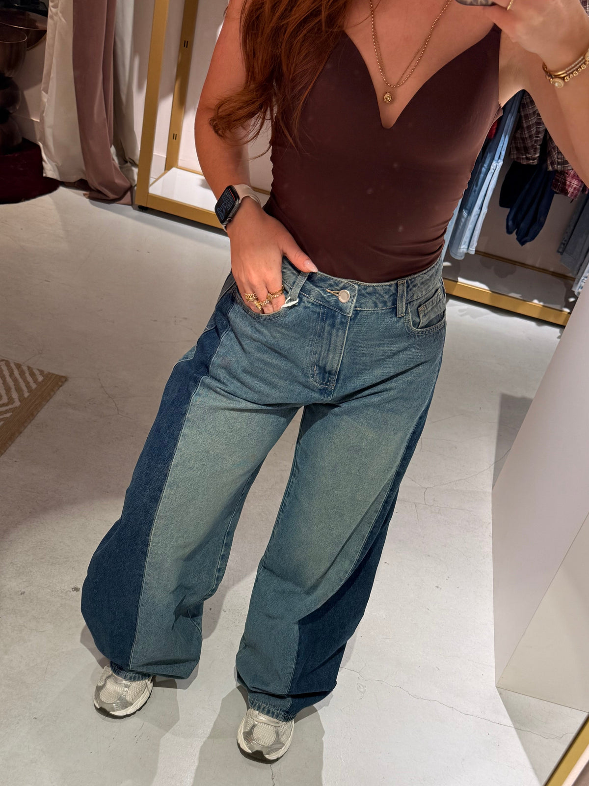 Ballon jeans dark patch