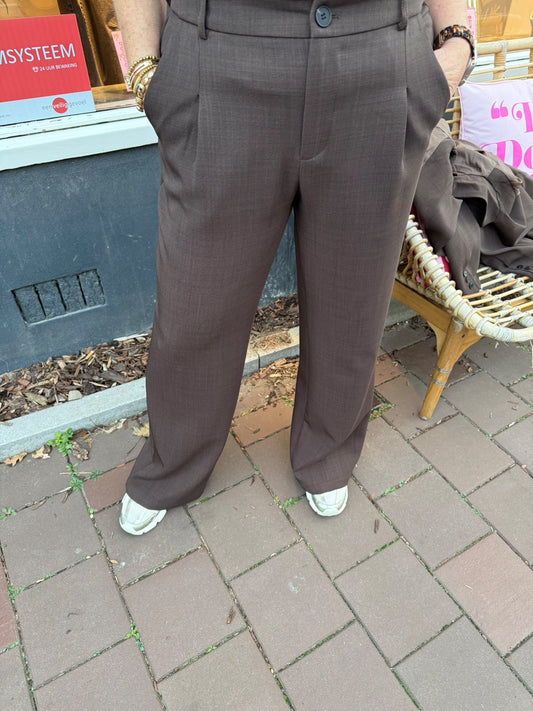 Wide pantalon brown