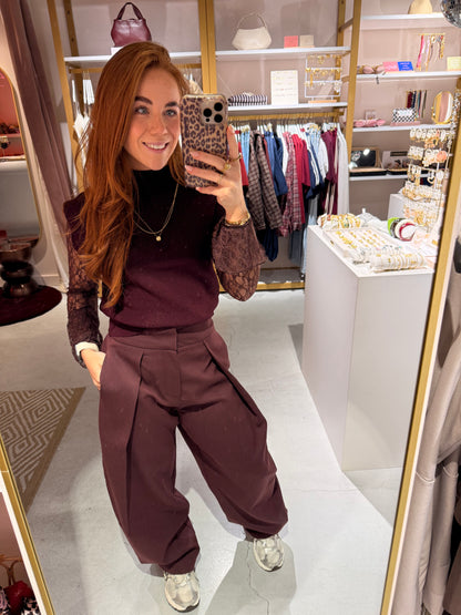 Hailey pantalon bordeaux