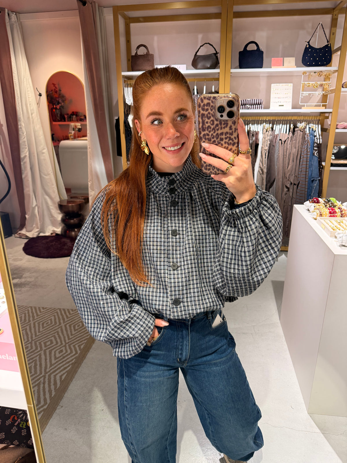 Claire blouse strass blue
