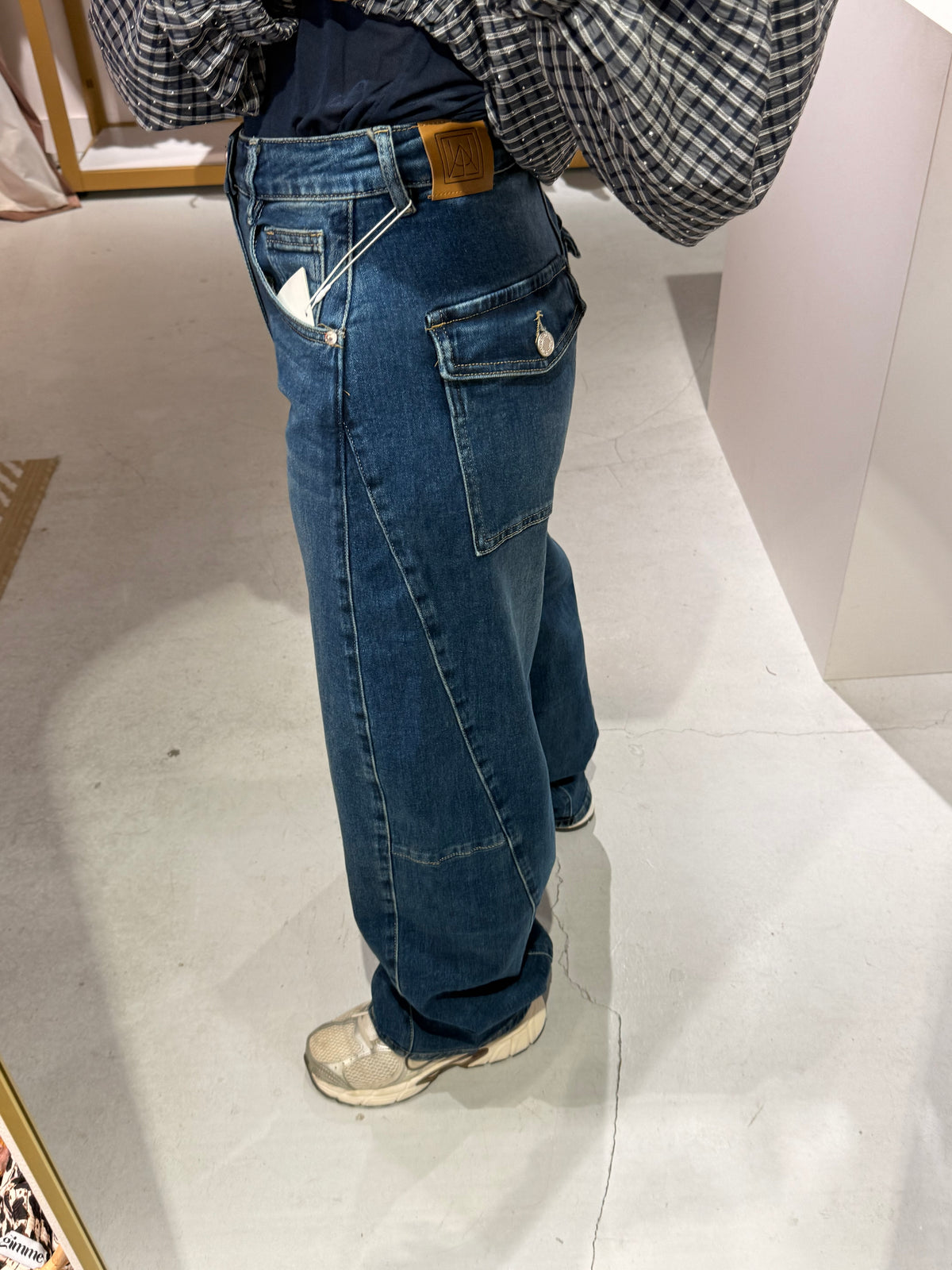 Barrel jeans dark denim