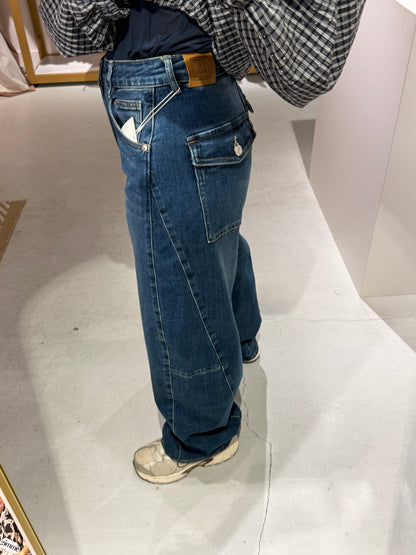Barrel jeans dark denim