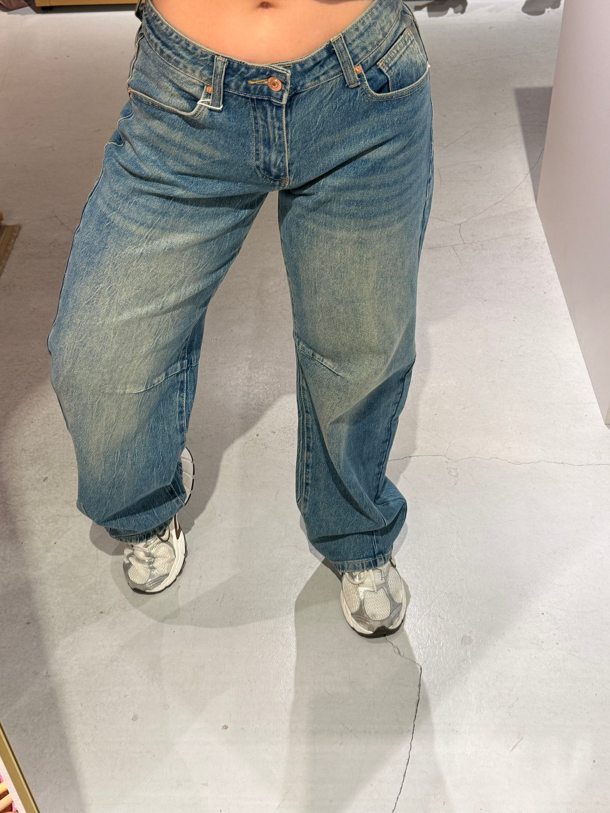 Dirty wash ballon jeans