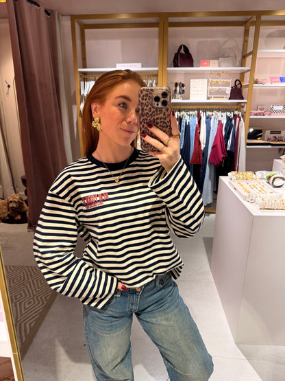 Striped longsleeve navy