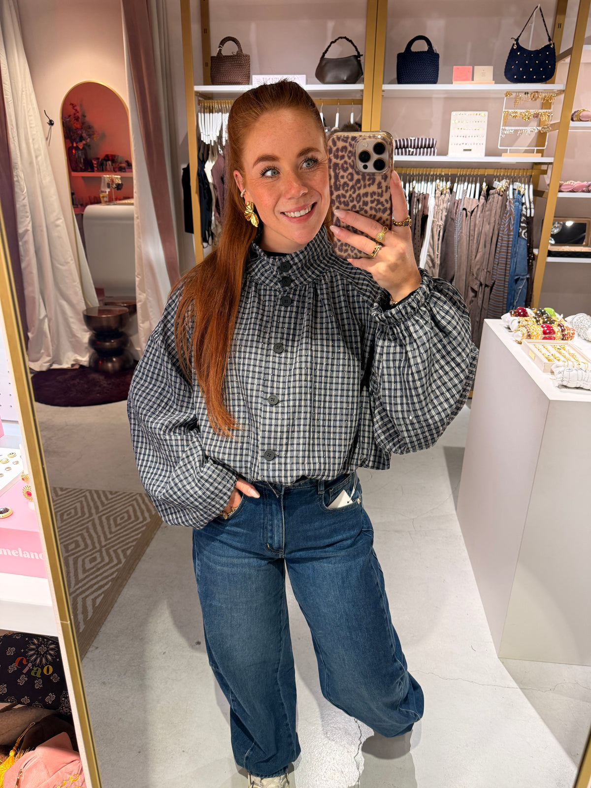 Claire blouse strass blue