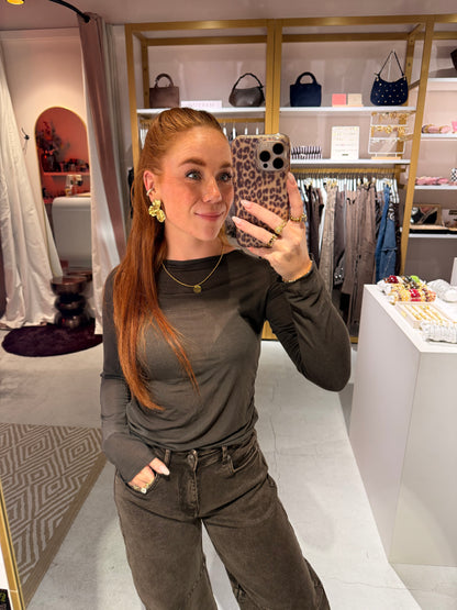 Cashmere top brown