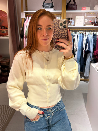 Knitted cardigan crème