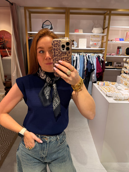 Navy spencer top