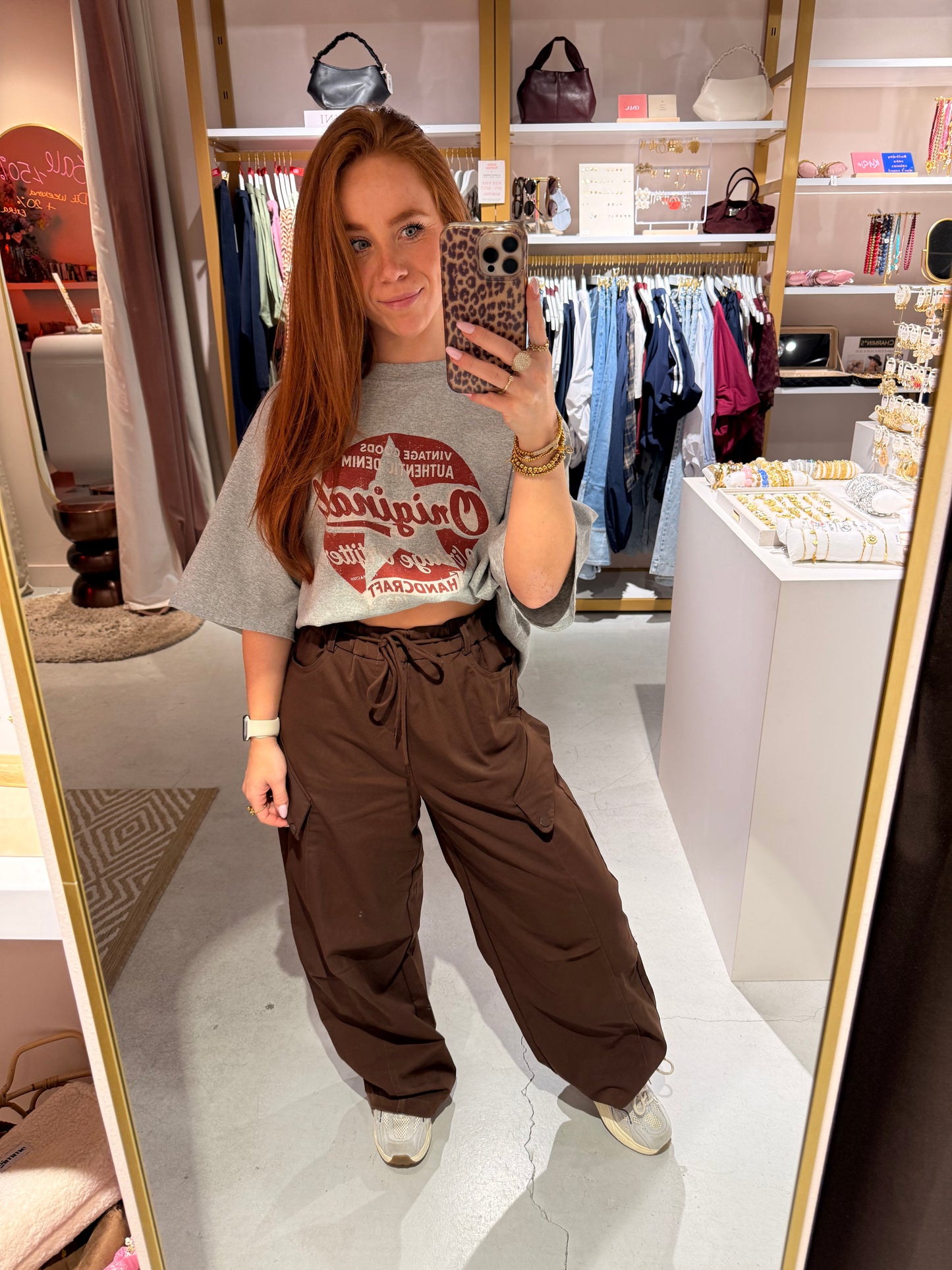 Balloon cargo pants brown