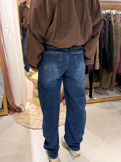 Barrel jeans dark denim tall